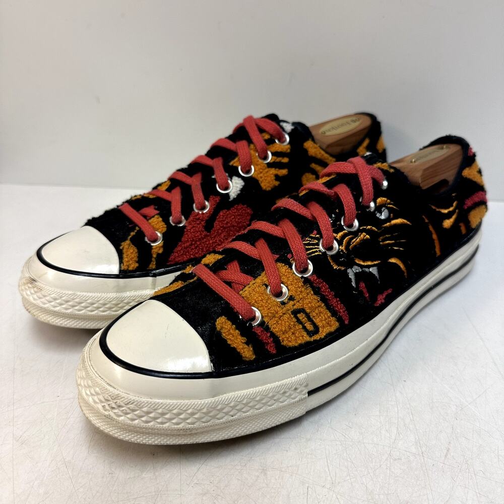 EUC Undefeated x Converse Chuck Taylor 70 'Varsity Jacket' Black Orange Tiger 9